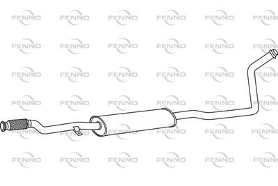  P17032 FENNO Средний глушитель выхлопных газов