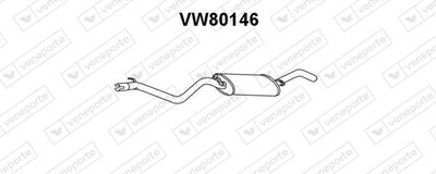  VW80146 VENEPORTE Глушитель выхлопных газов конечный