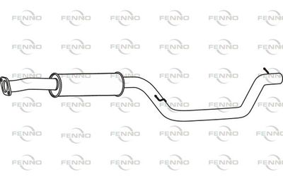  P76098 FENNO Средний глушитель выхлопных газов