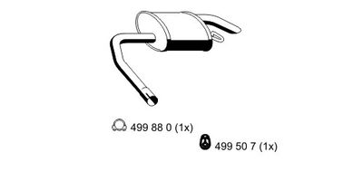  343107 ERNST Глушитель выхлопных газов конечный