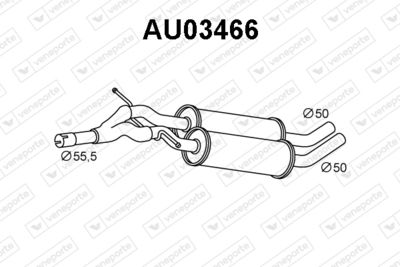  AU03466 VENEPORTE Предглушитель выхлопных газов