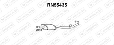  RN55435 VENEPORTE Средний глушитель выхлопных газов