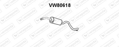  VW80618 VENEPORTE Средний глушитель выхлопных газов