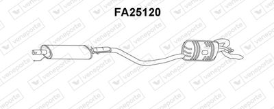  FA25120 VENEPORTE Глушитель выхлопных газов конечный