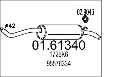  0161340 MTS Глушитель выхлопных газов конечный