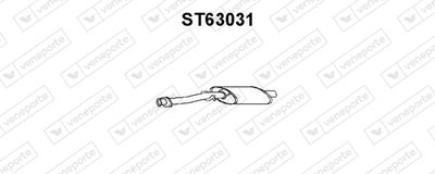  ST63031 VENEPORTE Средний глушитель выхлопных газов