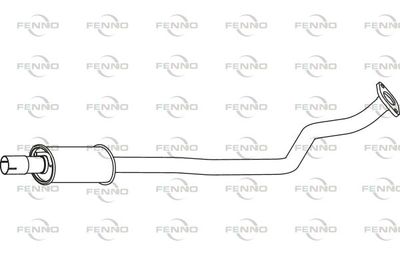  P31055 FENNO Средний глушитель выхлопных газов