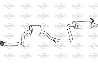  P66055 FENNO Глушитель выхлопных газов конечный