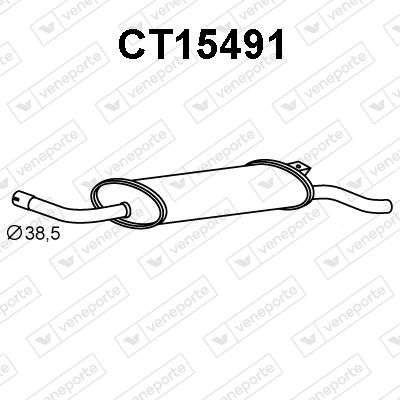  CT15491 VENEPORTE Глушитель выхлопных газов конечный