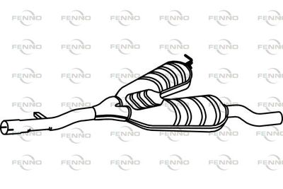  P1580 FENNO Средний глушитель выхлопных газов