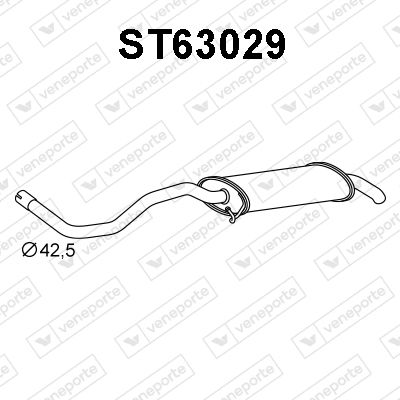 ST63029 VENEPORTE Глушитель выхлопных газов конечный