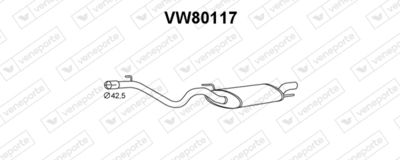  VW80117 VENEPORTE Глушитель выхлопных газов конечный