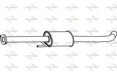  P29007 FENNO Средний глушитель выхлопных газов