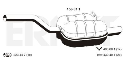  156011 ERNST Глушитель выхлопных газов конечный