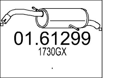  0161299 MTS Глушитель выхлопных газов конечный