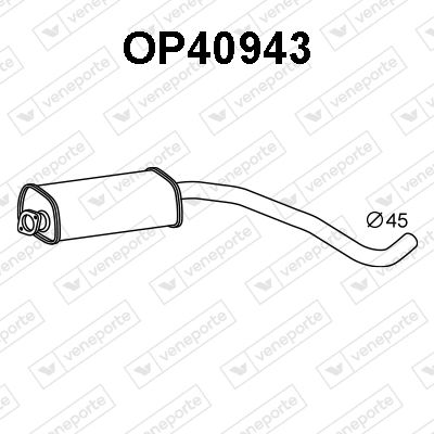  OP40943 VENEPORTE Предглушитель выхлопных газов