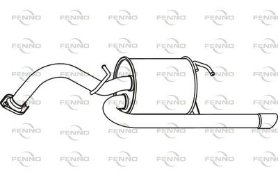  P66021 FENNO Глушитель выхлопных газов конечный