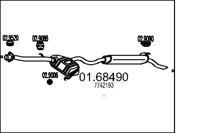  0168490 MTS Глушитель выхлопных газов конечный