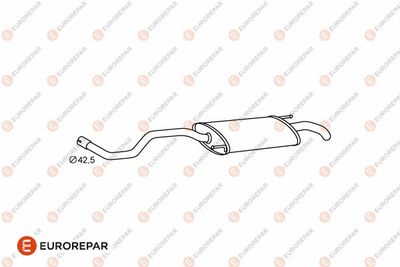  E12832G EUROREPAR Глушитель выхлопных газов конечный