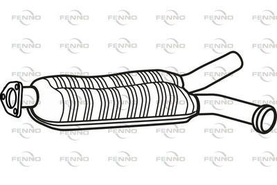  P36048 FENNO Средний глушитель выхлопных газов