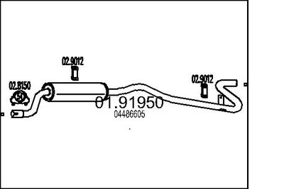  0191950 MTS Глушитель выхлопных газов конечный