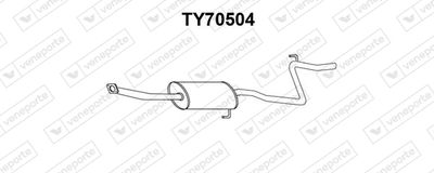  TY70504 VENEPORTE Средний глушитель выхлопных газов