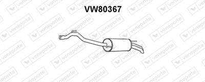  VW80367 VENEPORTE Глушитель выхлопных газов конечный