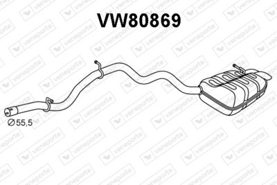  VW80869 VENEPORTE Глушитель выхлопных газов конечный