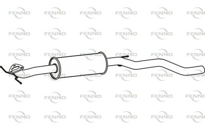  P43176 FENNO Средний глушитель выхлопных газов