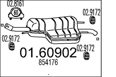  0160902 MTS Глушитель выхлопных газов конечный