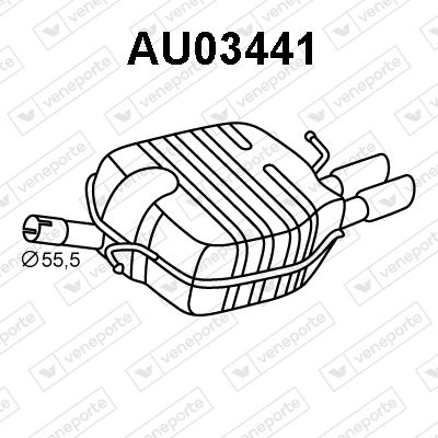  AU03441 VENEPORTE Глушитель выхлопных газов конечный