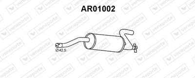  AR01002 VENEPORTE Глушитель выхлопных газов конечный