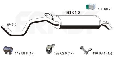  153010 ERNST Глушитель выхлопных газов конечный