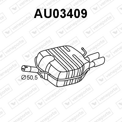  AU03409 VENEPORTE Глушитель выхлопных газов конечный