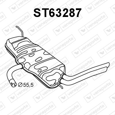  ST63287 VENEPORTE Глушитель выхлопных газов конечный