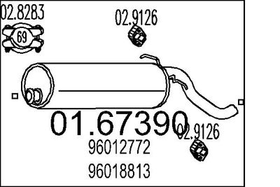  0167390 MTS Глушитель выхлопных газов конечный