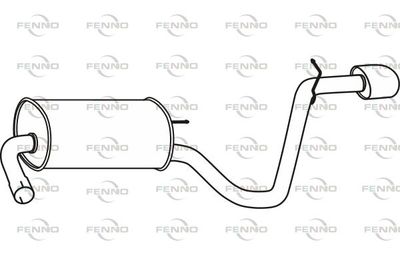  P31076 FENNO Глушитель выхлопных газов конечный