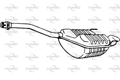  P3671 FENNO Глушитель выхлопных газов конечный