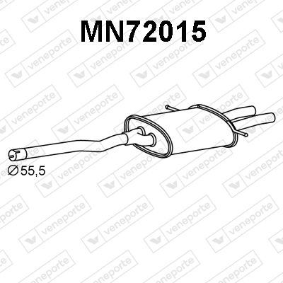  MN72015 VENEPORTE Глушитель выхлопных газов конечный