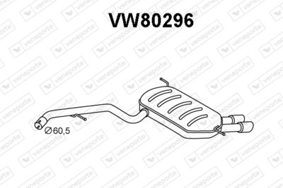  VW80296 VENEPORTE Глушитель выхлопных газов конечный