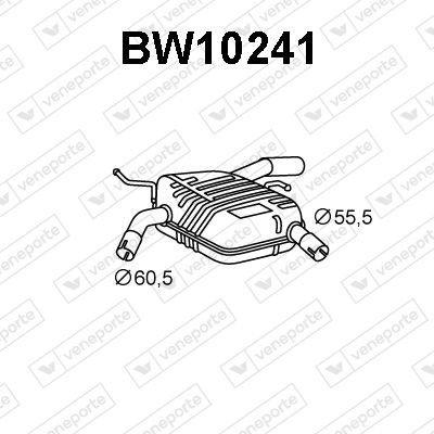  BW10241 VENEPORTE Глушитель выхлопных газов конечный