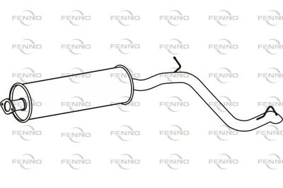  P57057 FENNO Средний глушитель выхлопных газов