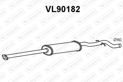  VL90182 VENEPORTE Средний глушитель выхлопных газов