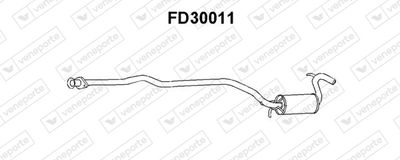  FD30011 VENEPORTE Средний глушитель выхлопных газов