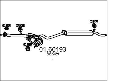  0160193 MTS Глушитель выхлопных газов конечный