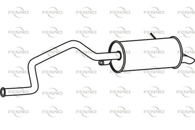  P36122 FENNO Глушитель выхлопных газов конечный