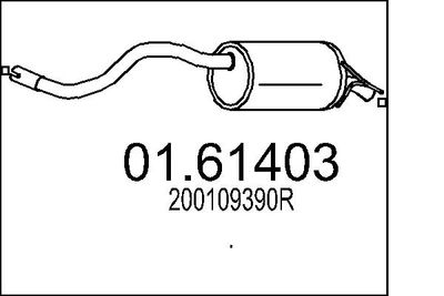  0161403 MTS Глушитель выхлопных газов конечный