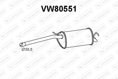  VW80551 VENEPORTE Глушитель выхлопных газов конечный