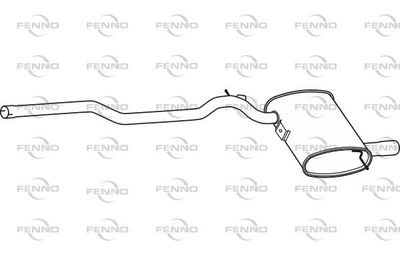  P30612 FENNO Глушитель выхлопных газов конечный