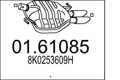  0161085 MTS Глушитель выхлопных газов конечный